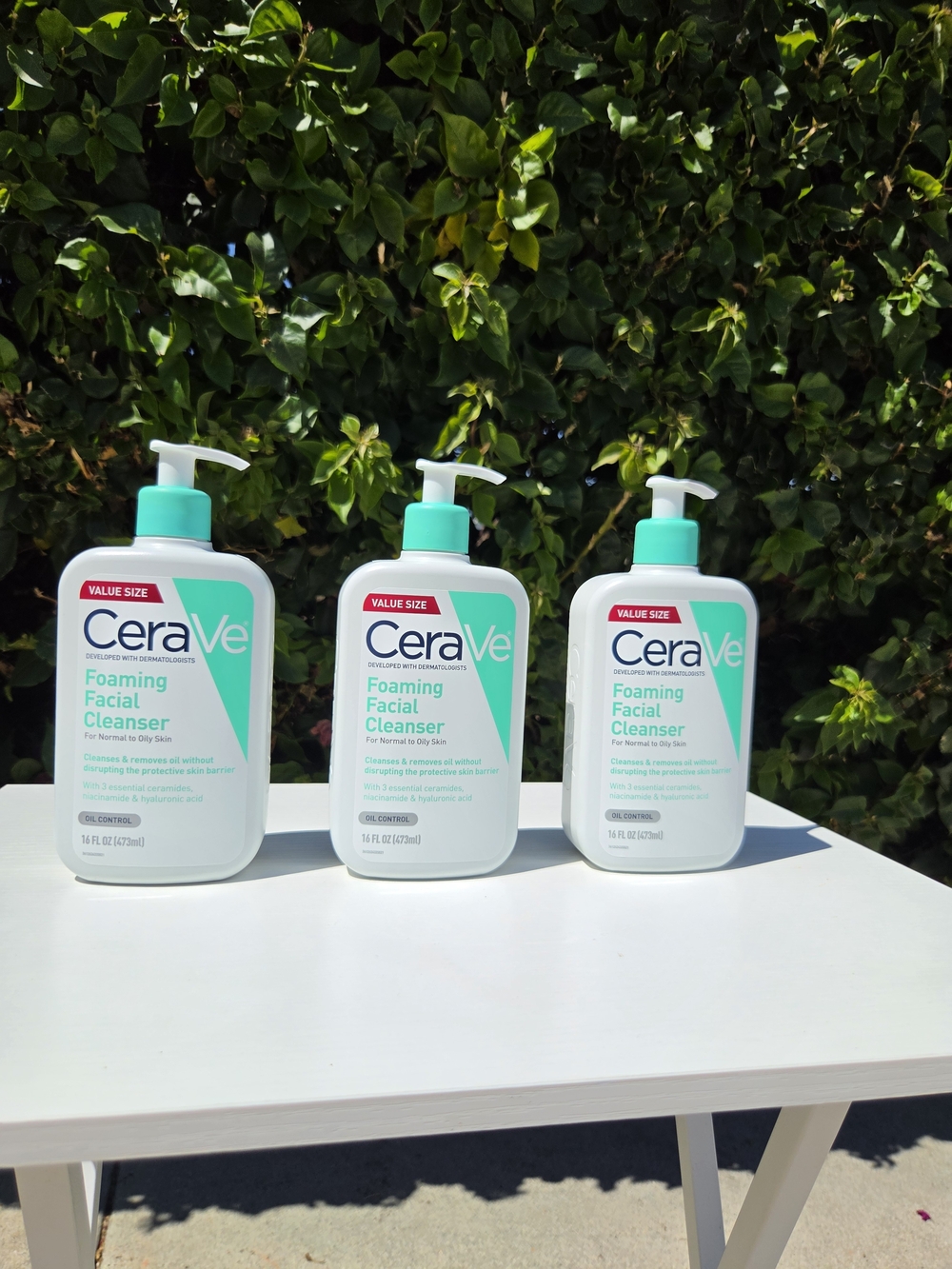 CeraVe Foaming Facial Cleanser 3 Pack Face Wash Oily Skin Fragrance Free